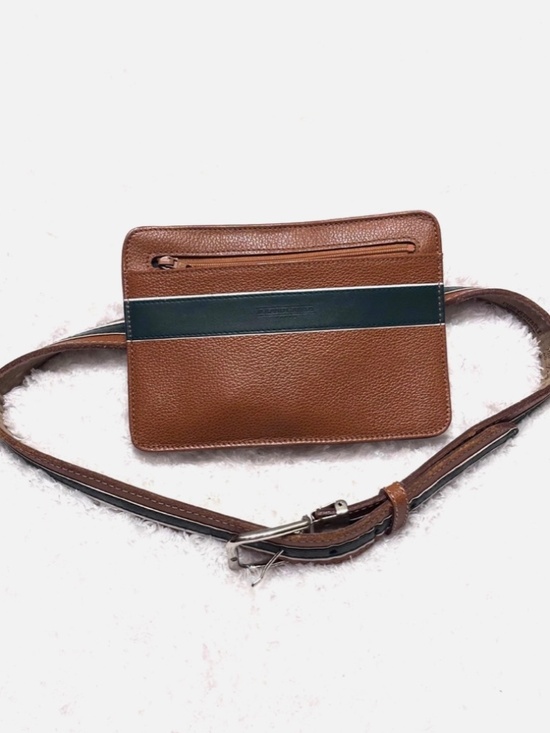 Rolland Garros Handbags - Rolland Garros Le Tanneur Leather Belt Bag Tan/Green